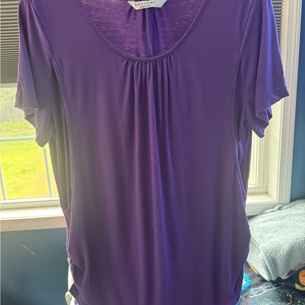 Women's Short Sleeve Purple Tee